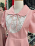 ORANGE JUICE Peter Pan Collar Puff Sleeves Mid Length Dress